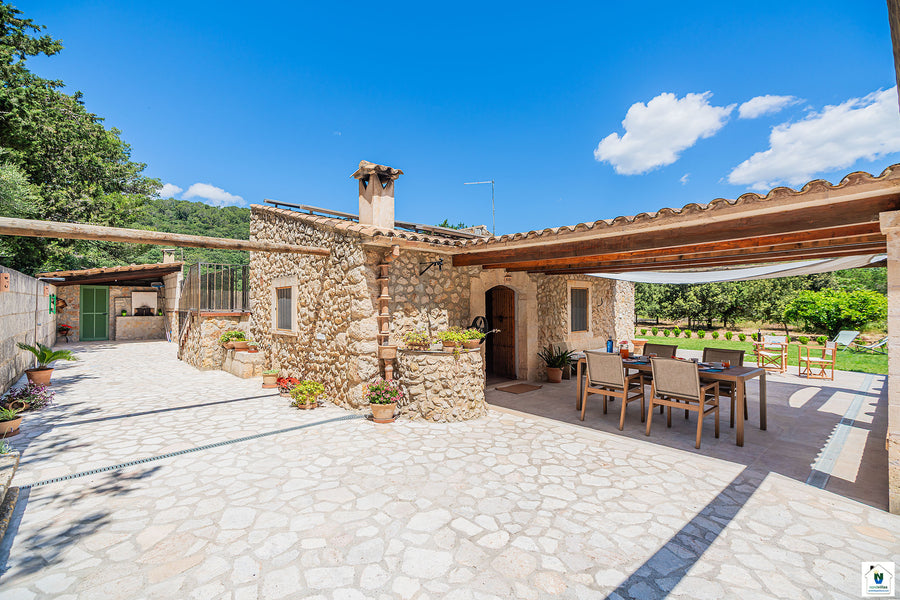Ansicht der Finca Sa Quarterada bei Campanet, Mallorca