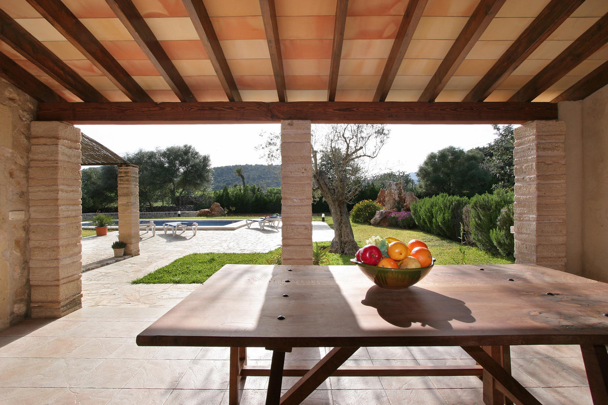 Grillbereich der Finca Baturra bei Pollença, Mallorca