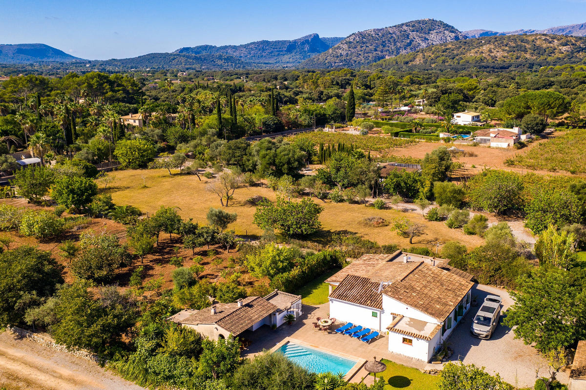 Pool der Finca Can Maravella bei Pollença, Mallorca