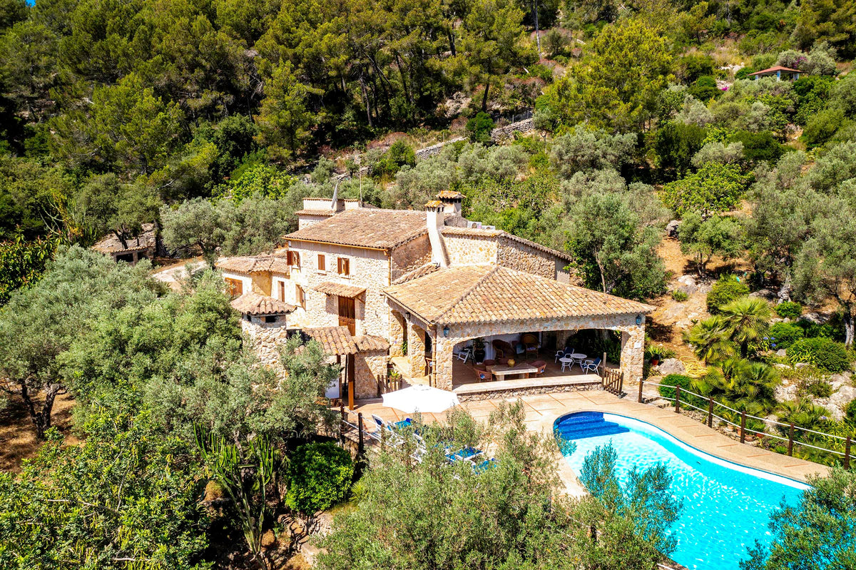 Pool der Finca Encinas bei Pollença, Mallorca
