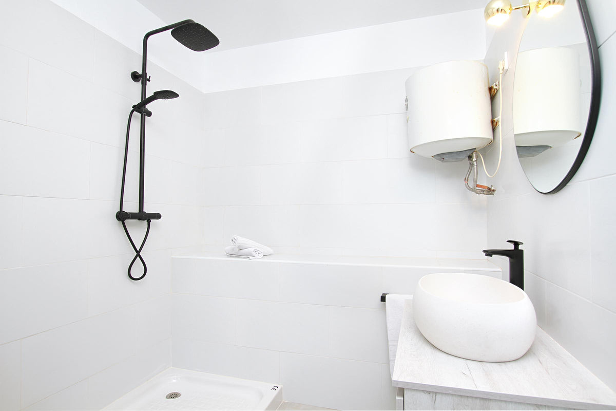 Badezimmer der Finca Es Lledoner bei Pollença, Mallorca