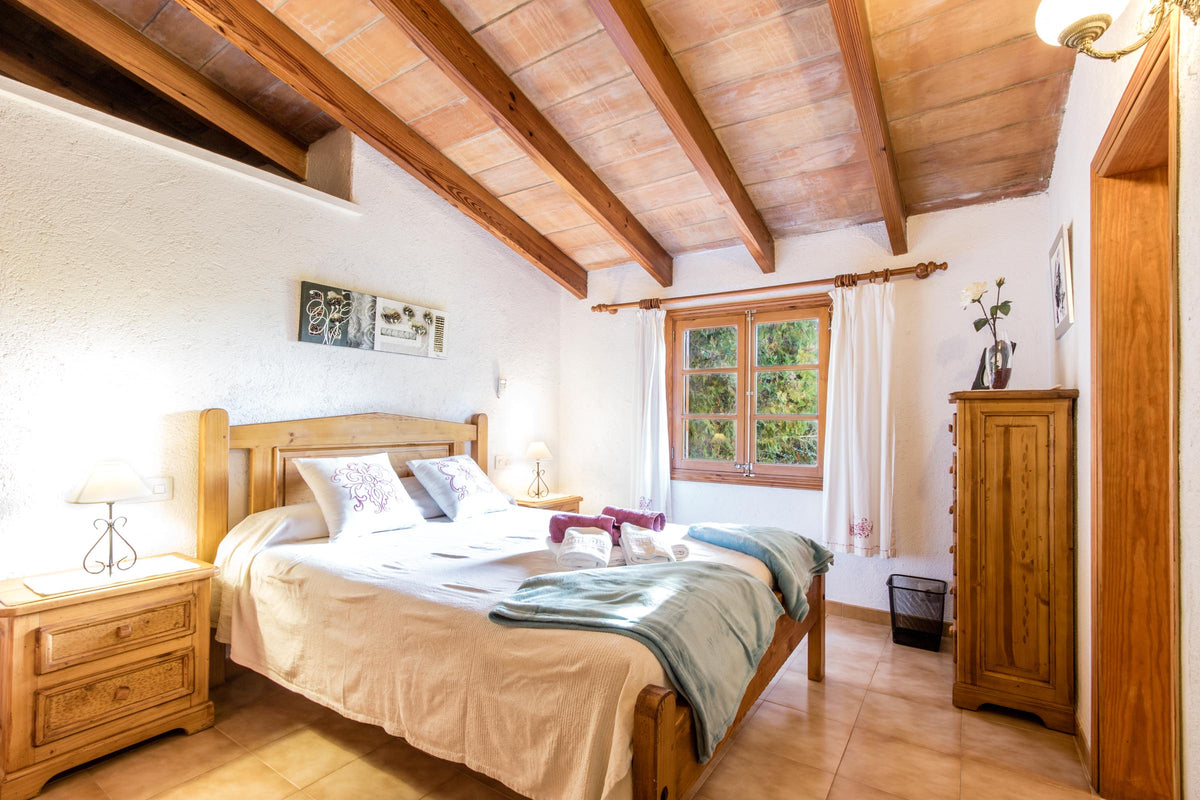 Schlafzimmer der Finca Fontbella bei Port de Pollença, Mallorca