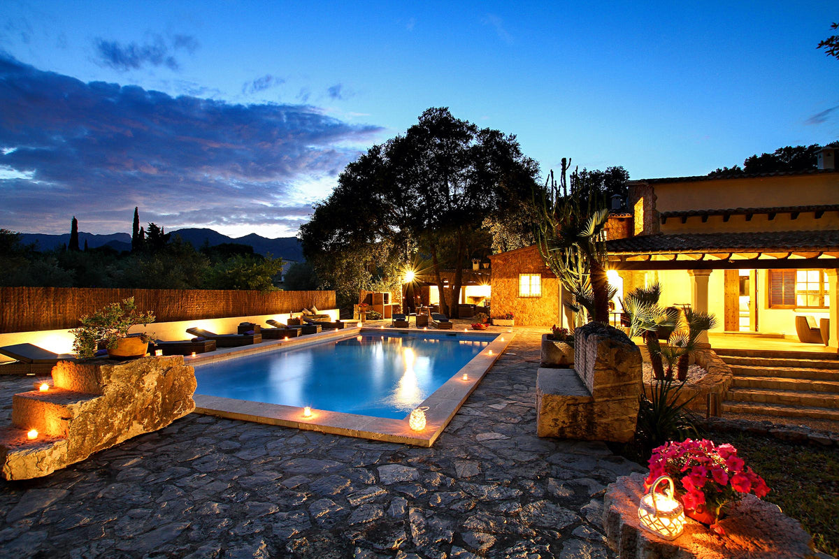 Pool der Finca La Encina bei Pollença, Mallorca