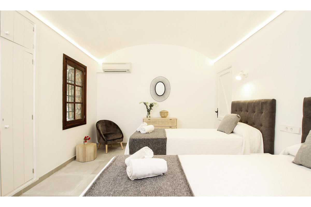 Schlafzimmer der Finca La Encina bei Pollença, Mallorca