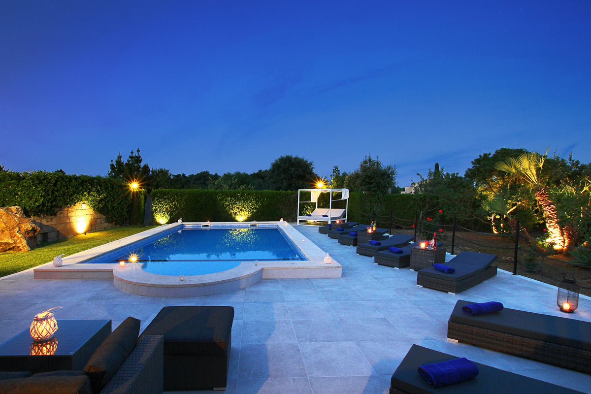 Pool der Finca Monteluz bei Pollença, Mallorca