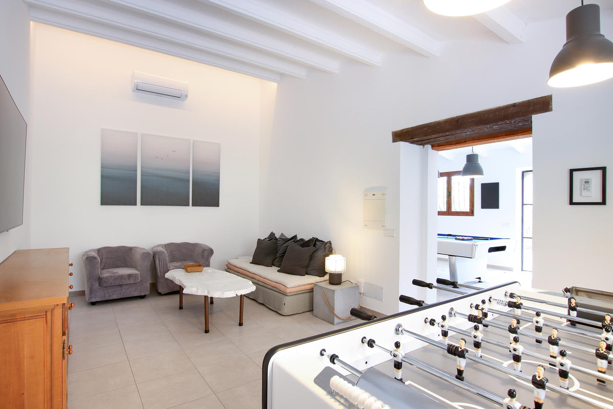 Spielzimmer der Finca Palma Papa bei Cala Sant Vicenç, Mallorca