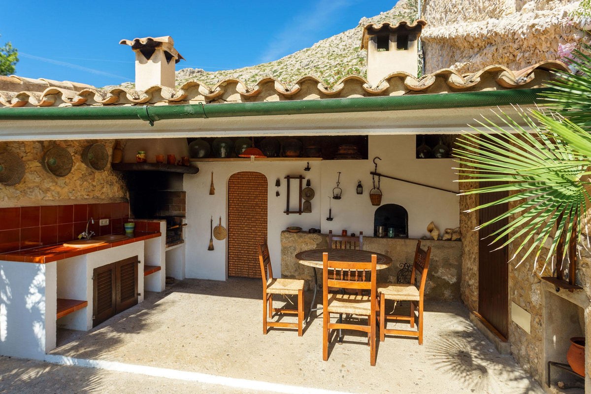 Terrasse der Finca Pedra Bonita bei Port de Pollença, Mallorca