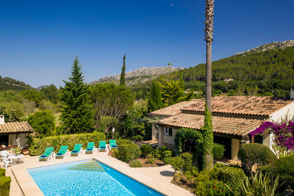 Pool der Finca Plan Verde bei Pollença, Mallorca