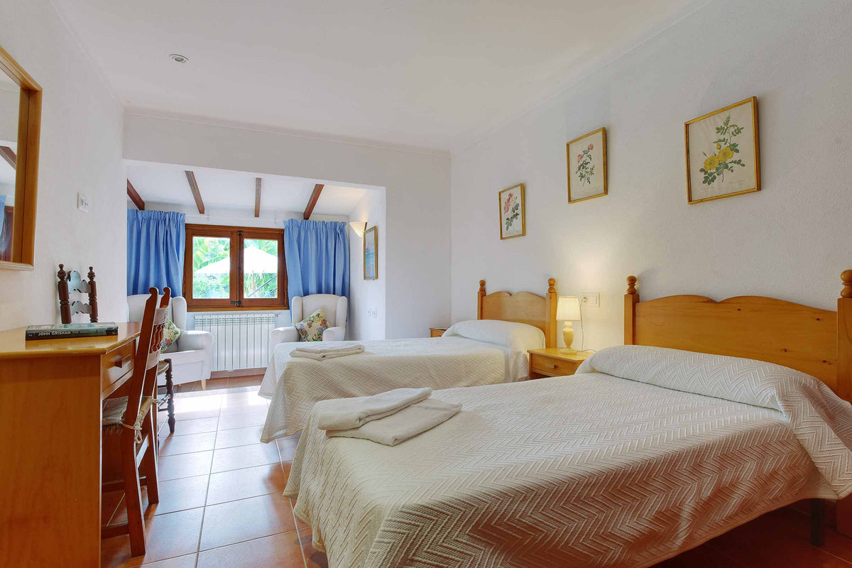 Schlafzimmer der Finca Sa Calma bei Pollença, Mallorca