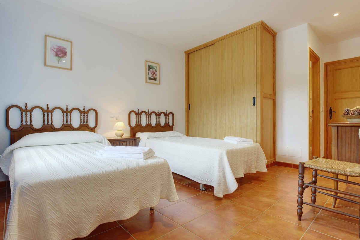 Schlafzimmer der Finca Sa Calma bei Pollença, Mallorca