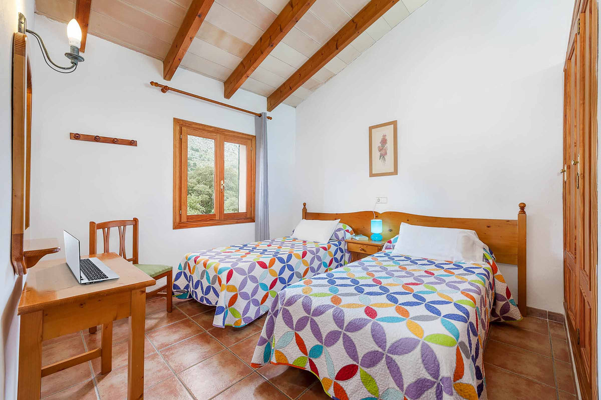 Schlafzimmer der Finca Son Florit bei Cala Sant Vicenç, Mallorca