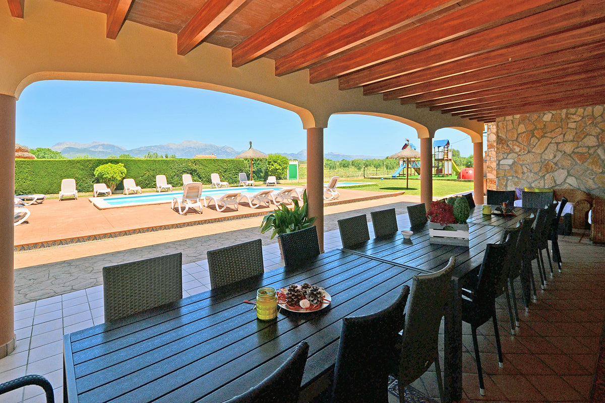 Sitzbereich auf der Terrasse – Finca Son Lluny bei Sencelles, Mallorca