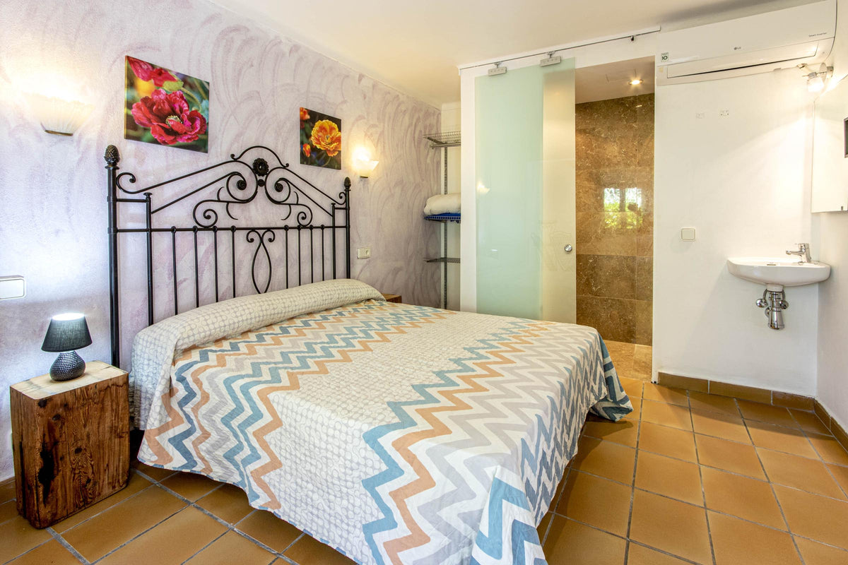 Schlafzimmer der Finca Son Puig bei Pollença, Mallorca