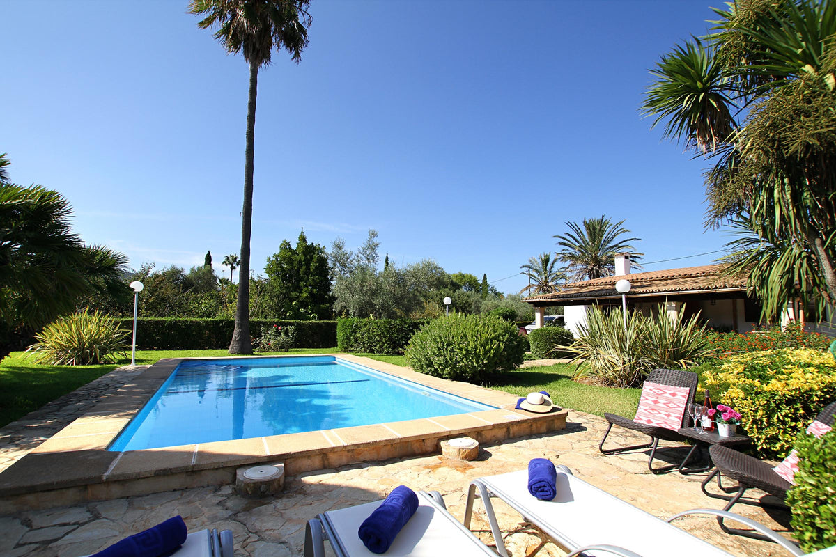 Pool der Finca Son Verd bei Pollença, Mallorca