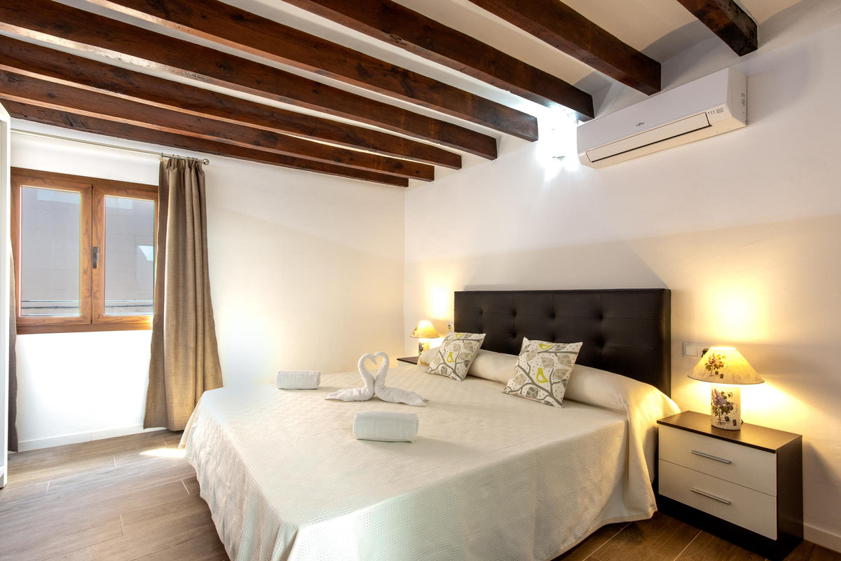 Schlafzimmer der Finca La Perla d’Horta bei Pollença, Mallorca