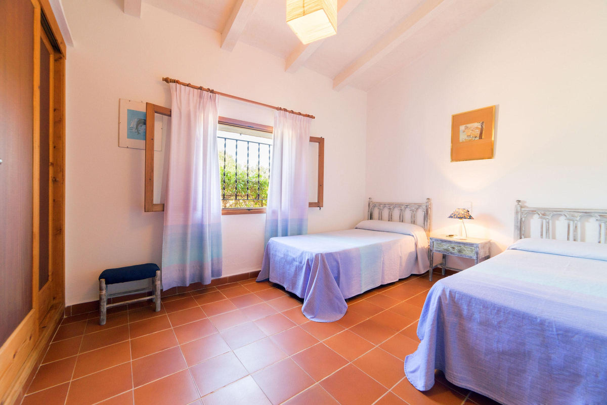 Schlafzimmer der Villa Sa Pleta bei Alcúdia, Mallorca
