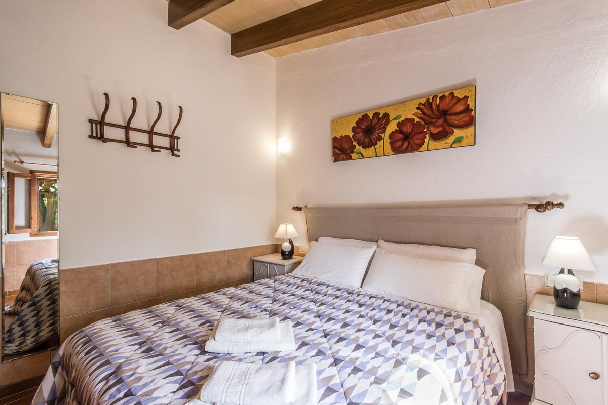 Schlafzimmer der Villa Solanda bei Pollença, Mallorca