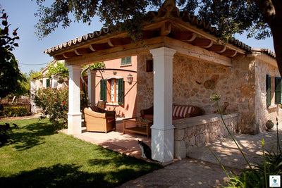 Außenansicht der Finca Can Cremat bei Pollença, Mallorca