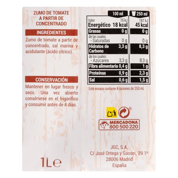 Tomatensaft – Hacendado 2