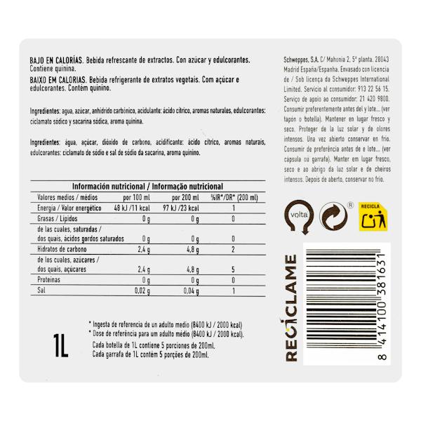 Schweppes Tonic Water – 1 L
