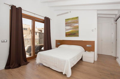 Schlafbereich der Casa Llum in Pollença, Mallorca