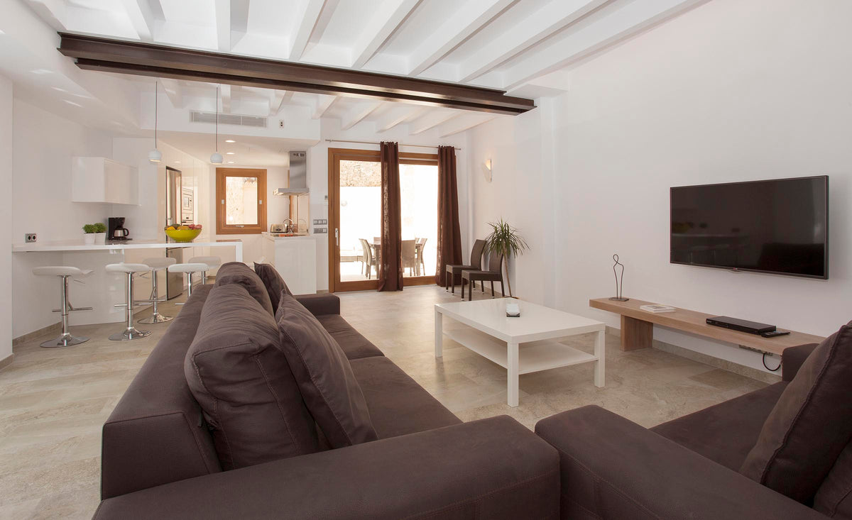 Wohnbereich der Casa Llum in Pollença, Mallorca