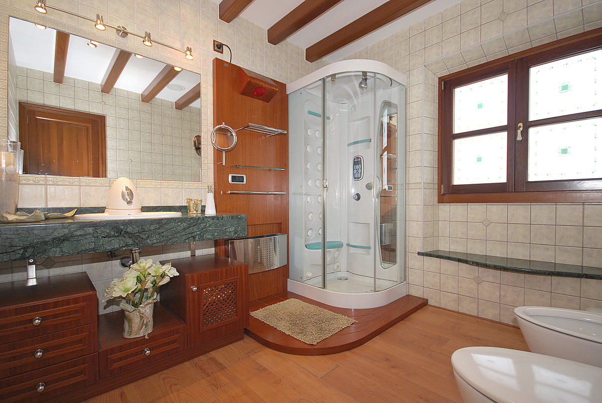 Badezimmer des Ferienhauses Grandina bei Ariany, Mallorca