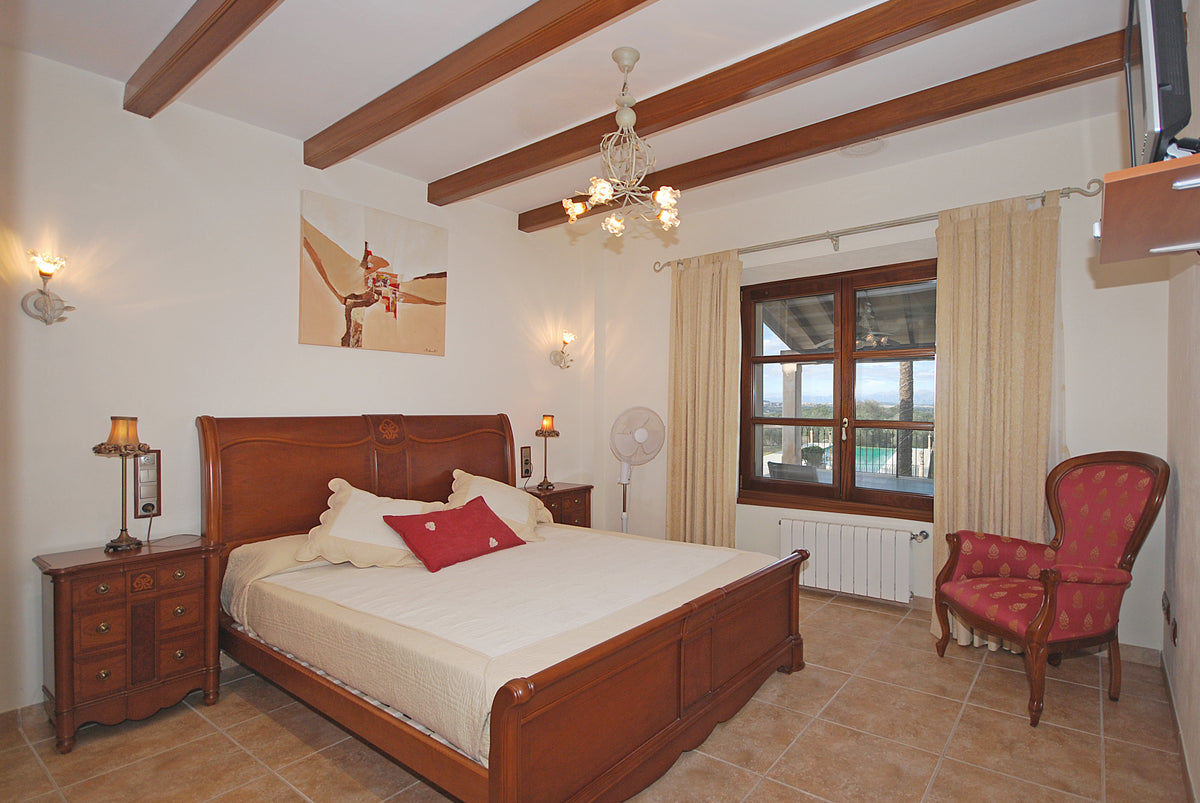 Schlafzimmer des Ferienhauses Grandina bei Ariany, Mallorca