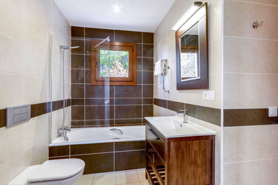 Badezimmer der Finca Amapola bei Cala Sant Vicenç, Mallorca