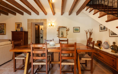 Essbereich der Finca Baturra bei Pollença, Mallorca