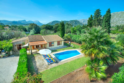 Pool der Finca Boi Verde bei Pollença, Mallorca