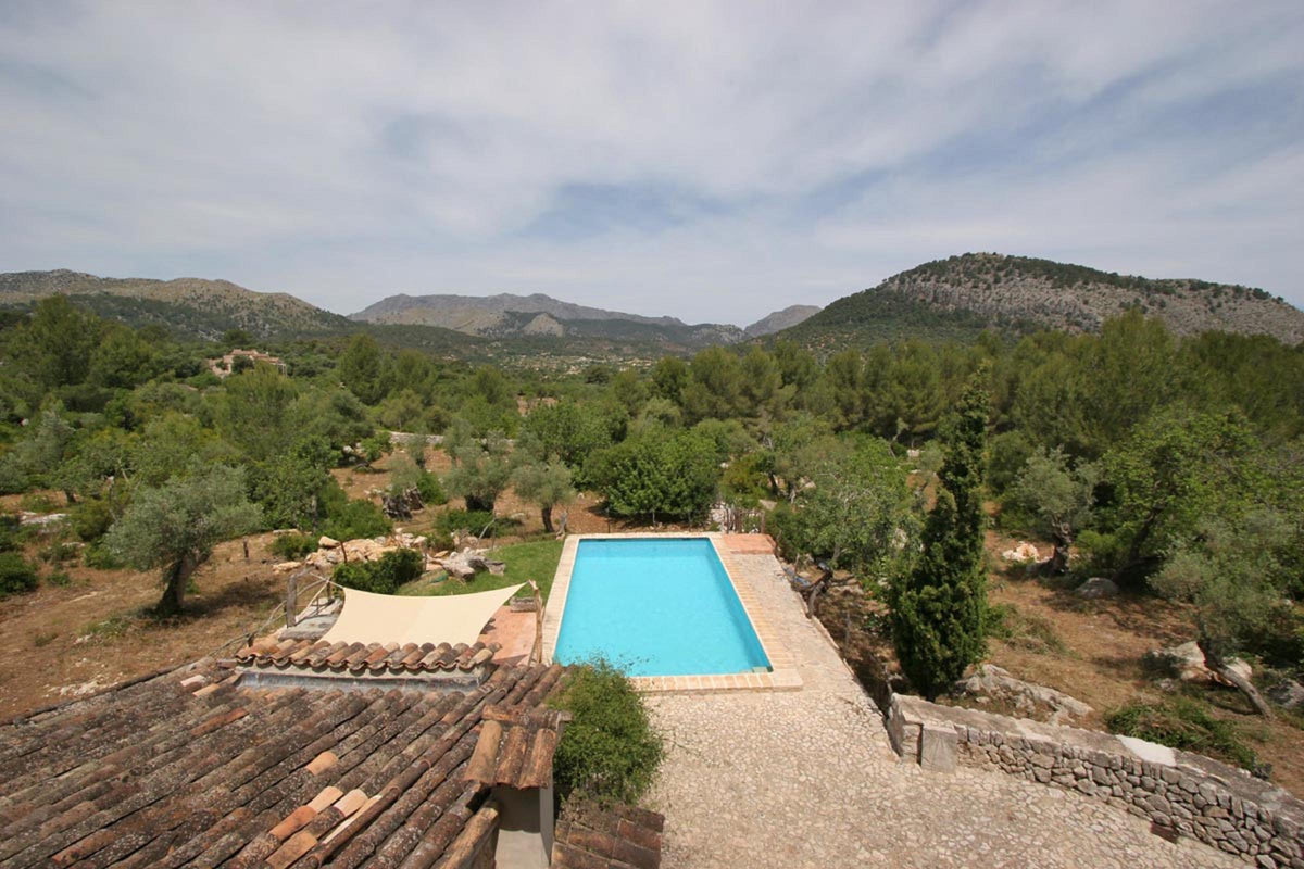 Pool der Finca Can Besso bei Pollença, Mallorca