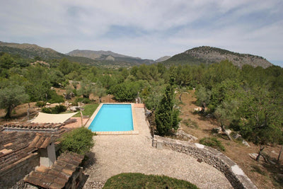 Pool der Finca Can Besso bei Pollença, Mallorca