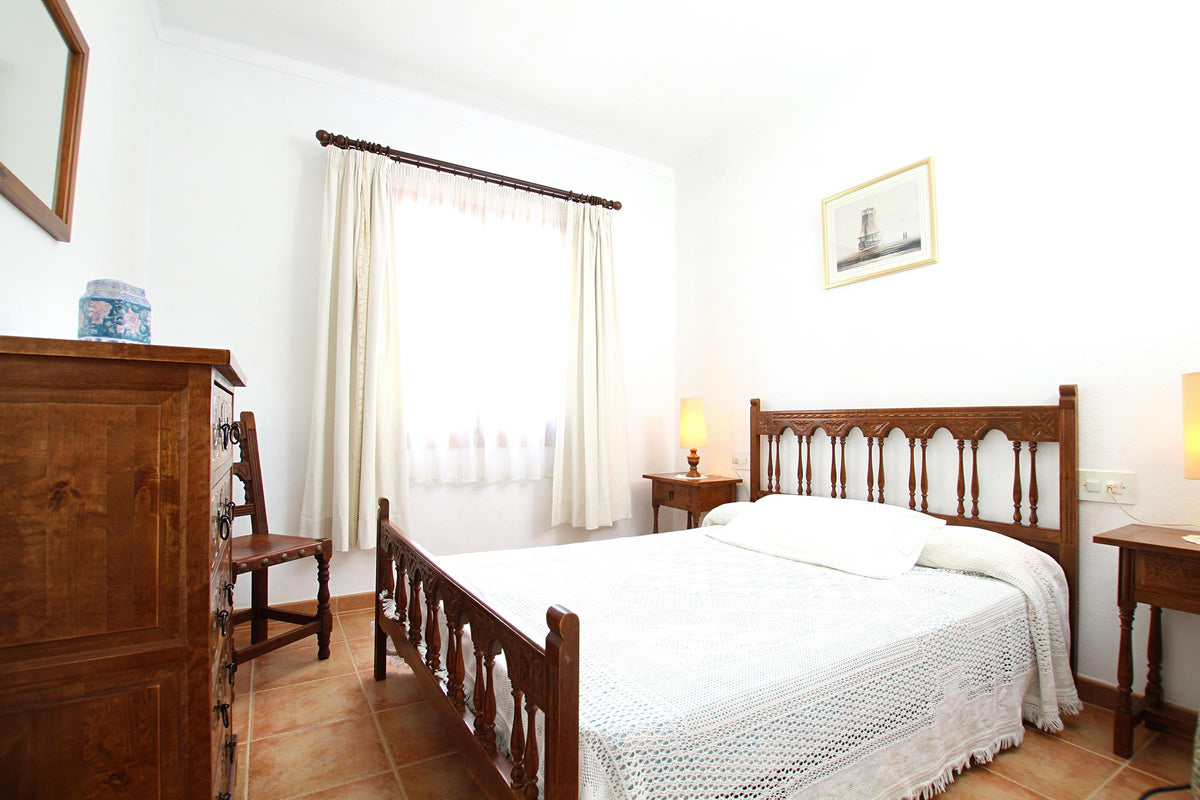 Schlafzimmer der Finca Can Maravella bei Pollença, Mallorca