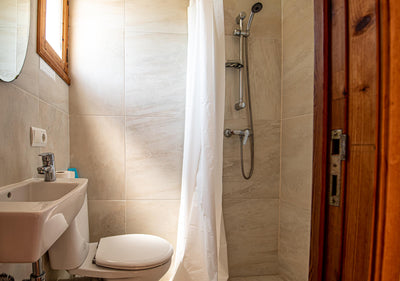 Badezimmer der Finca Celestia bei Pollença, Mallorca