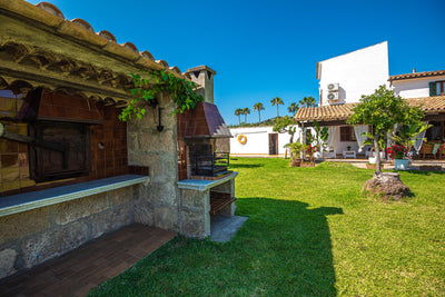 Grillbereich der Finca Celestia bei Pollença, Mallorca