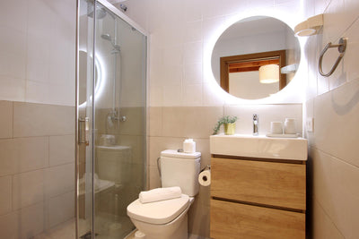 Badezimmer der Finca Encinas bei Pollença, Mallorca