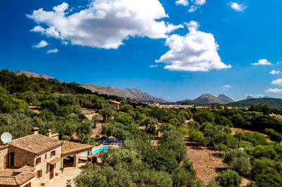 Pool der Finca Encinas bei Pollença, Mallorca