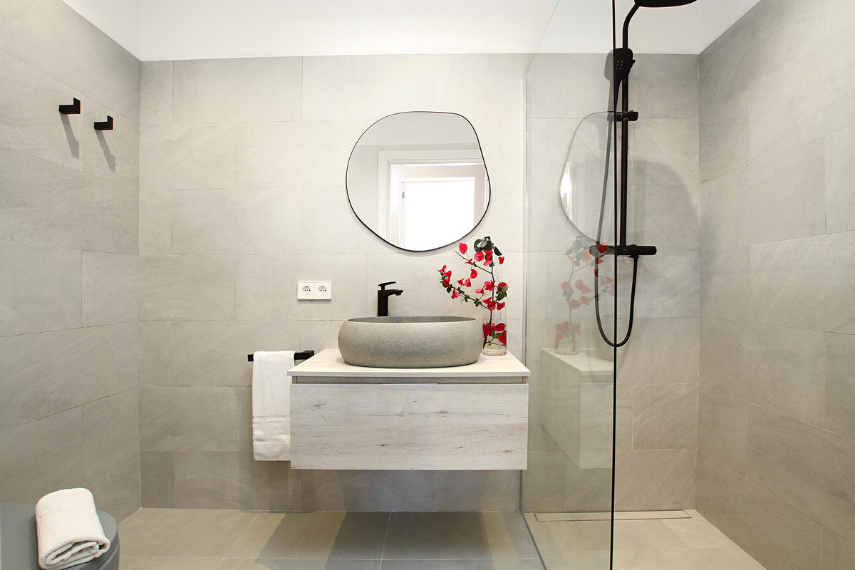 Badezimmer der Finca Es Lledoner bei Pollença, Mallorca