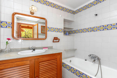 Badezimmer der Finca Es Panadet bei Pollença, Mallorca