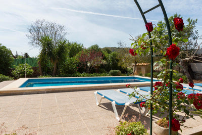 Pool der Finca Es Panadet bei Pollença, Mallorca