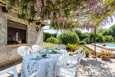Pool der Finca Es Panadet bei Pollença, Mallorca
