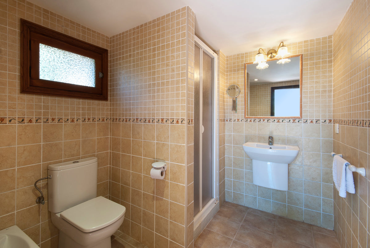 Badezimmer der Finca Es Picot bei Pollença, Mallorca