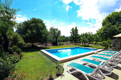 Pool der Finca Es Picot bei Pollença, Mallorca