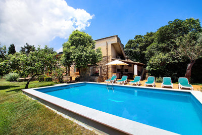 Pool der Finca Es Picot bei Pollença, Mallorca
