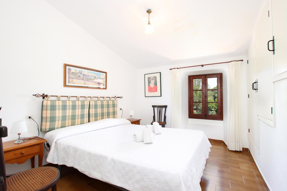 Schlafzimmer der Finca Es Picot bei Pollença, Mallorca