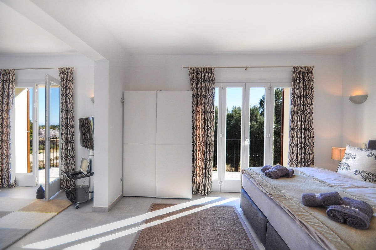 Schlafbereich der Finca Floriana bei Porto Colom, Mallorca