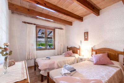 Schlafzimmer der Finca Fontbella bei Port de Pollença, Mallorca