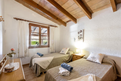 Schlafzimmer der Finca Fontbella bei Port de Pollença, Mallorca