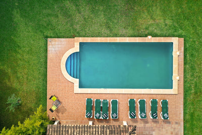 Pool der Finca Miracosta bei Pollença, Mallorca